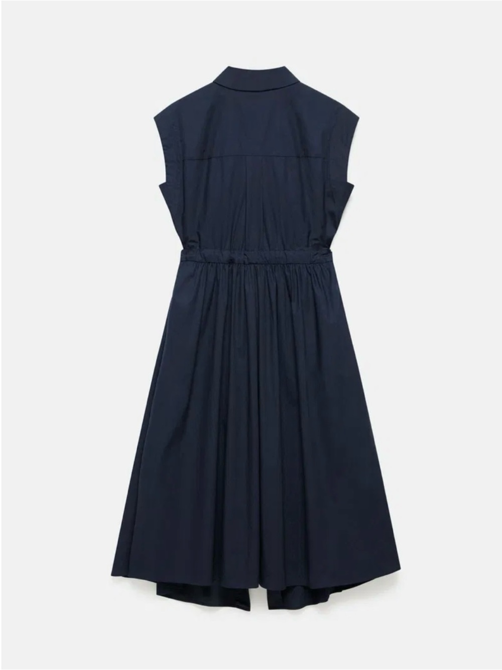 Mint Velvet Navy Blue Midi Shirt Dress with Drawstring Waist - size 12 - Picture 5 of 12